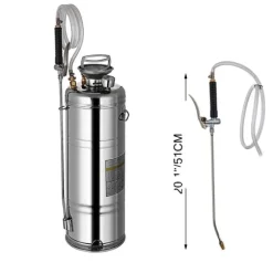 VEVOR Hånddrevet Sprøjte, 1-3,5 Gallon Kapacitet, Holdbart Rustfrit Stål,12L 3,5Gal