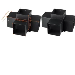 VEVOR Pergola Beslag Sæt, Holdbar Stål Konstruktion, Nem Solskærm Installation,2 stk 6x6tommer