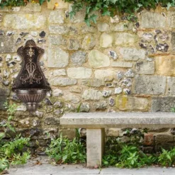 Vægfontæne, 66x37x19,5 cm, Bronze