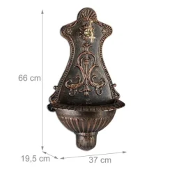 Vægfontæne, 66x37x19,5 cm, Bronze