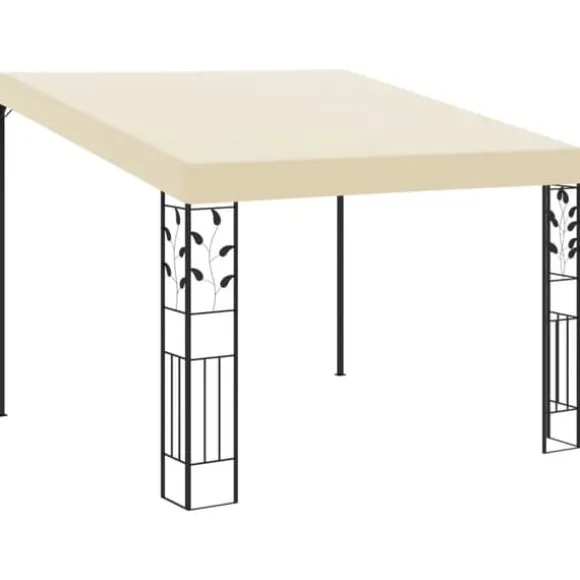 Vægmonteret havepavillon 3x3x2,5 m | Farve: Creme