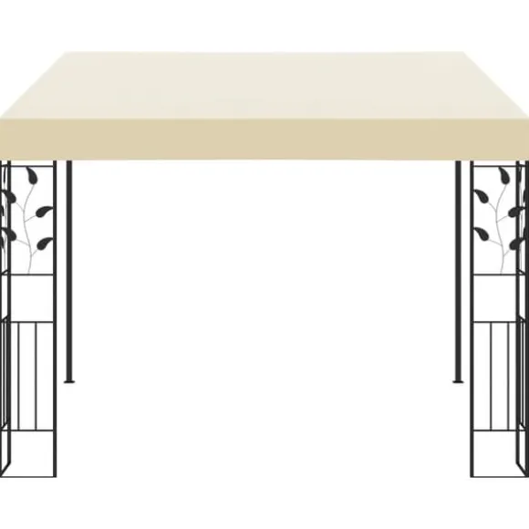 Vægmonteret havepavillon 3x3x2,5 m | Farve: Creme