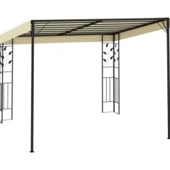 Vægmonteret havepavillon 3x3x2,5 m | Farve: Creme