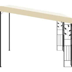 Vægmonteret havepavillon 3x3x2,5 m | Farve: Creme