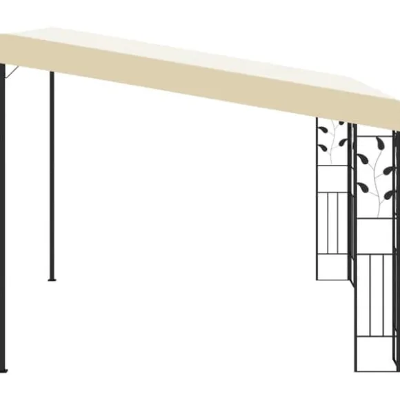 Vægmonteret havepavillon 3x3x2,5 m | Farve: Creme