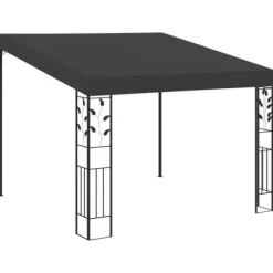 Vægmonteret pavillon 3x3x2,5 m - Havepavillon | Farve: Antracitgrå