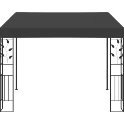 Vægmonteret pavillon 3x3x2,5 m - Havepavillon | Farve: Antracitgrå