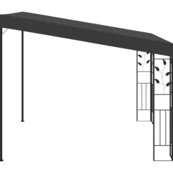 Vægmonteret pavillon 3x3x2,5 m - Havepavillon | Farve: Antracitgrå