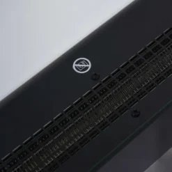Vægpejs 1000/2000 W med LED-flammeeffekt i 7 farver, fjernbetjening, sort