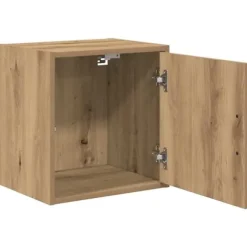Vægskab til garage - Stabilt konstrueret træ | Farve: Natur | Størrelse: 80x30x90 cm