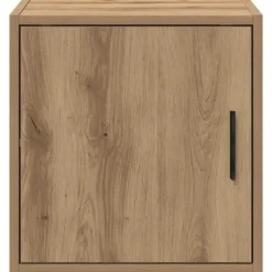 Vægskab til garage - Stabilt konstrueret træ | Farve: Natur | Størrelse: 80x30x90 cm