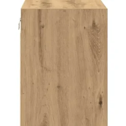 Vægskab til garage - Stabilt konstrueret træ | Farve: Natur | Størrelse: 80x30x90 cm