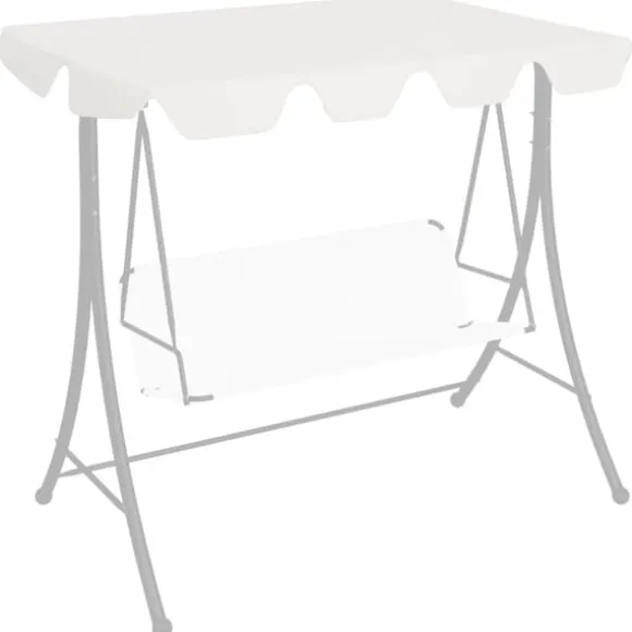 vidaXL baldakin til havegynge 188/168x145/110 cm hvid - Festtelte & havepavilloner – tage