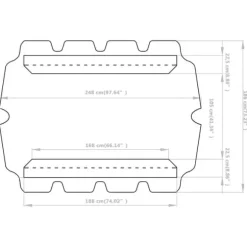 vidaXL baldakin til havegynge 188/168x145/110 cm hvid - Festtelte & havepavilloner – tage