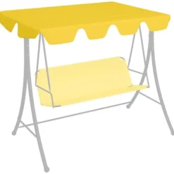 vidaXL baldakin til havegynge 150/130x105/70 cm gul - Festtelte & havepavilloner – tage