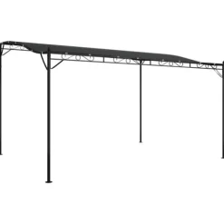 vidaXL baldakin 4x3 m 180 g/m² stof og stål antracitgrå - Festtelte & havepavilloner