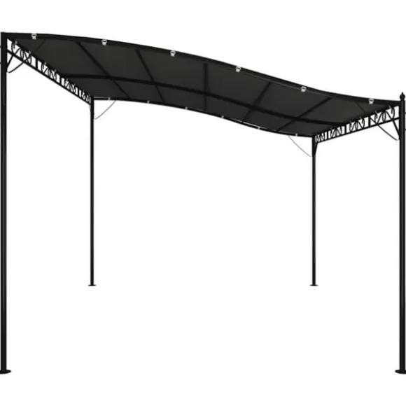 vidaXL baldakin 4x3 m 180 g/m² stof og stål antracitgrå - Festtelte & havepavilloner