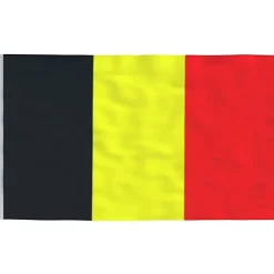 vidaXL Belgien flag og flagstang 5,55 m aluminium