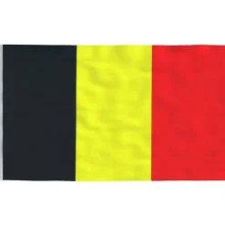 vidaXL Belgien flag og flagstang 5,55 m aluminium - Flag & vimpler