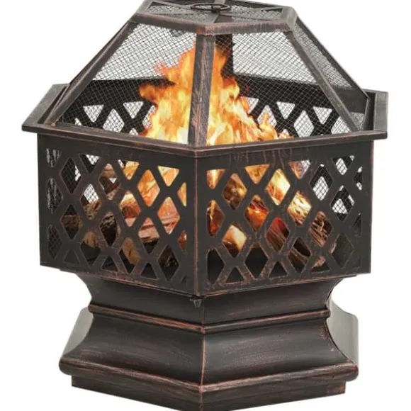 vidaXL bålfad med ildrager 62x54x56 cm str. XXL stål - Ildsteder