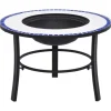 vidaXL bålfad mosaik 68 cm keramik blå og hvid - Ildsteder