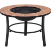 vidaXL bålfad mosaik 68 cm keramik terracottafarvet - Ildsteder