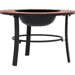 vidaXL bålfad mosaik 68 cm keramik terracottafarvet - Ildsteder