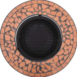 vidaXL bålfad mosaik 68 cm keramik terracottafarvet - Ildsteder