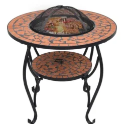 vidaXL bålfad mosaik 68 cm keramik terracottafarvet - Ildsteder