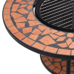 vidaXL bålfad mosaik 68 cm keramik terracottafarvet - Ildsteder