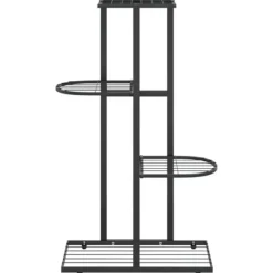 vidaXL blomsterstativ i 4 niveauer 43x22x76 cm metal sort - Planteborde