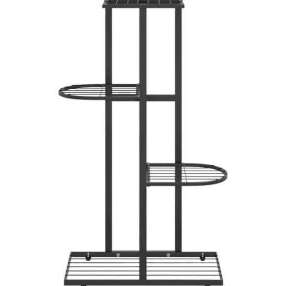 vidaXL blomsterstativ i 4 niveauer 43x22x76 cm metal sort - Planteborde