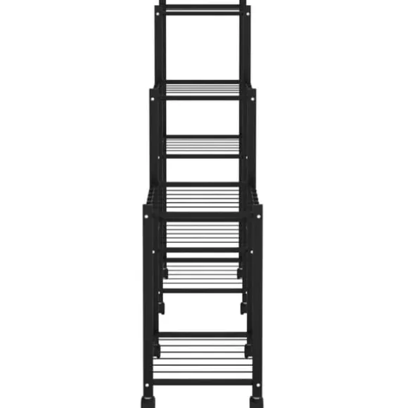 vidaXL blomsterstativ med hjul 83x25x83,5 cm jern sort - Planteborde