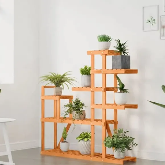vidaXL blomsterstativ 110x25x111 cm massivt fyrretræ - Planteborde