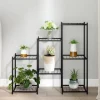 vidaXL blomsterstativ 83x25x80 cm jern sort - Planteborde