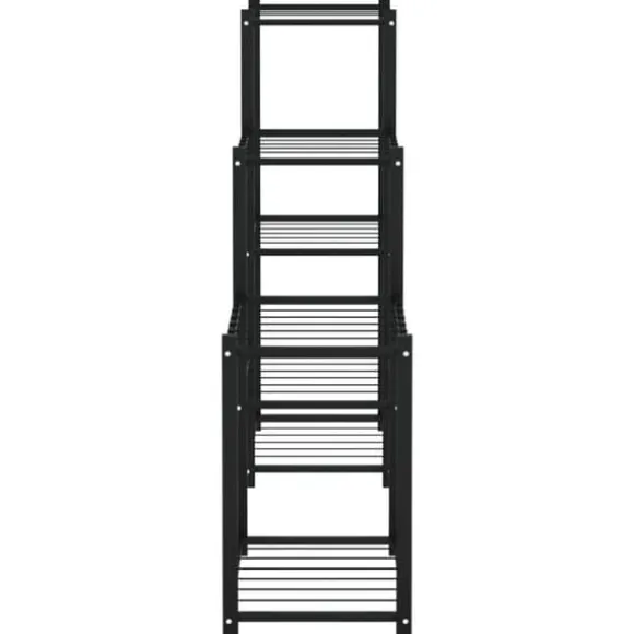 vidaXL blomsterstativ 83x25x80 cm jern sort - Planteborde