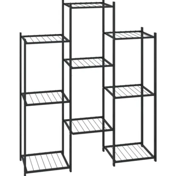 vidaXL blomsterstativ 85x25x100 cm jern sort - Planteborde