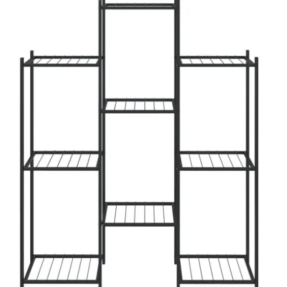 vidaXL blomsterstativ 85x25x100 cm jern sort - Planteborde