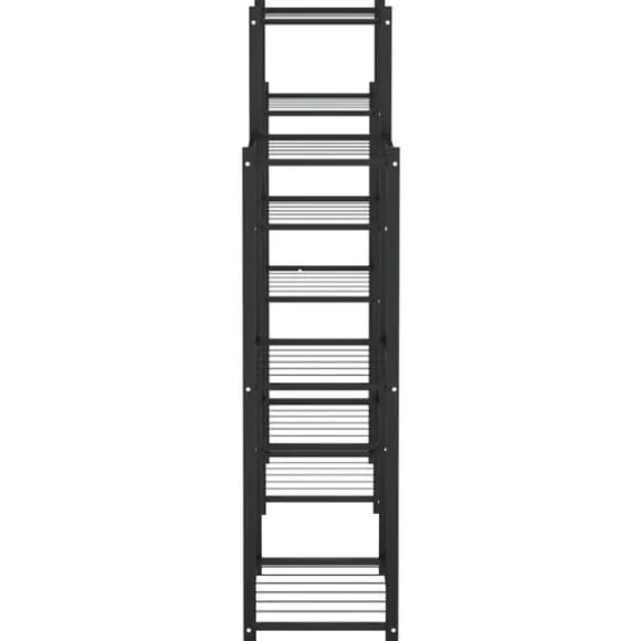 vidaXL blomsterstativ 85x25x100 cm jern sort - Planteborde