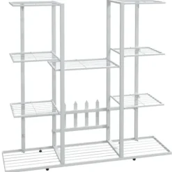 vidaXL blomsterstativ 94,5x25x89 cm jern hvid - Planteborde
