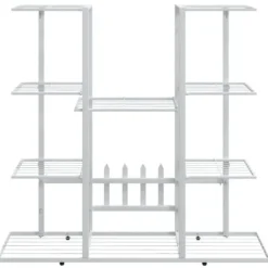vidaXL blomsterstativ 94,5x25x89 cm jern hvid - Planteborde