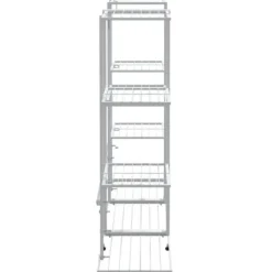 vidaXL blomsterstativ 94,5x25x89 cm jern hvid - Planteborde