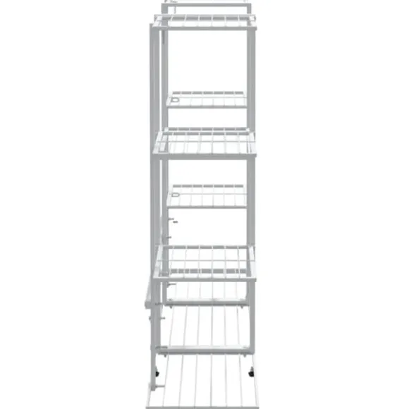 vidaXL blomsterstativ 94,5x25x89 cm jern hvid - Planteborde