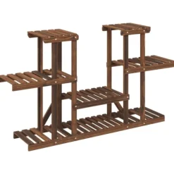 vidaXL blomsterstativ 110x25x73 cm massivt fyrretræ - Planteborde