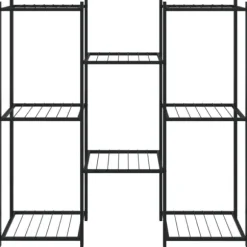 vidaXL blomsterstativ 83x25x80 cm jern sort - Planteborde