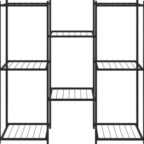 vidaXL blomsterstativ 83x25x80 cm jern sort - Planteborde