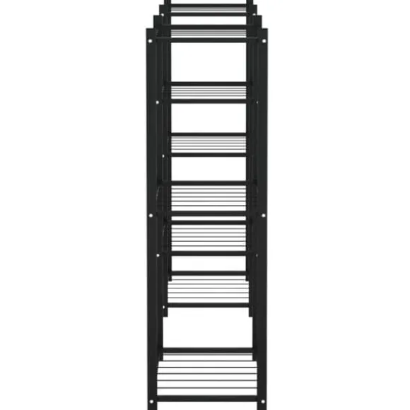 vidaXL blomsterstativ 83x25x80 cm jern sort - Planteborde