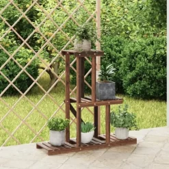 vidaXL blomsterstativ 81x25x75,5 cm massivt fyrretræ - Planteborde