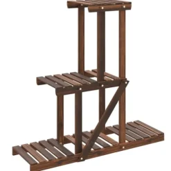 vidaXL blomsterstativ 81x25x75,5 cm massivt fyrretræ - Planteborde