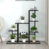 vidaXL blomsterstativ 94,5x25x88 cm metal sort - Planteborde
